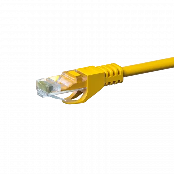 DSIT CAT5e tinklo jungiamasis laidas U/UTP 0,25 m geltonas, 100% varis (DC-57-002)