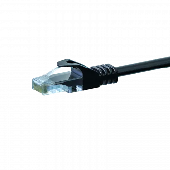 DSIT Cat 5e U/UTP Ethernet Patch Cable, 1m, juoda, CCA, RJ45, Gigabit