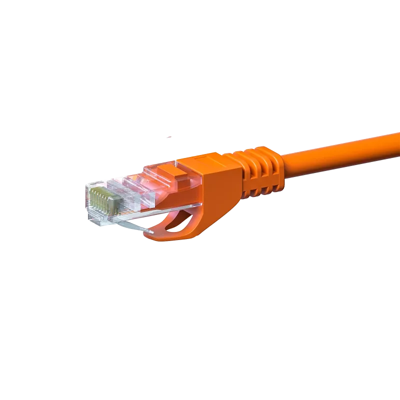 DSIT CAT 5e U/UTP eterneto kabelis, 1m, oranžinis, CCA, RJ45, 1 Gbps, 100 MHz, PVC