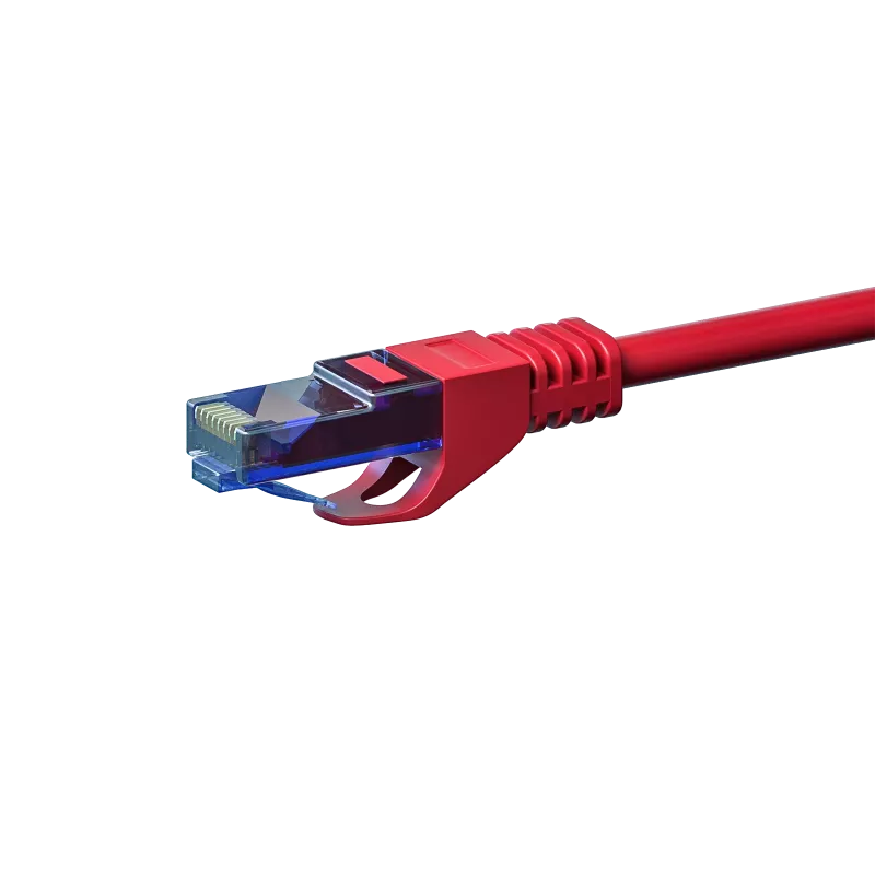 DSIT CAT6a U/UTP 100% Vario jungiamasis laidas, 1,5 m, raudonas