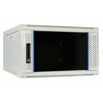 DSIT DS6604W 6U sieninis serverių kabinetas su stiklinėmis durimis, baltas, 600x450x320 mm