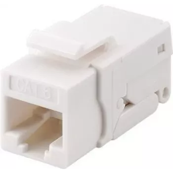 DS-IT CAT6 UTP Keystone Jack Toolless - Gigabit Ethernet RJ45 modulis, baltas