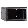 DSIT DS6604M 4U sieninis serverių spintelė su metalinėmis durelėmis, 600 x 600 x 280 mm, juoda