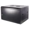 DSIT DS6604M 4U sieninis serverių spintelė su metalinėmis durelėmis, 600 x 600 x 280 mm, juoda