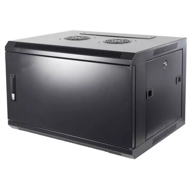 DSIT DS6604M 4U sieninis serverių spintelė su metalinėmis durelėmis, 600 x 600 x 280 mm, juoda