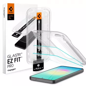 Spigen Glas.tR EZ Fit Pro 2 vnt. grūdinto stiklo ekrano apsauga, skirta Samsung Galaxy A27 5G – skaidri