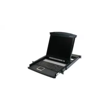 IOGEAR GCL1800 17 colių LCD KVM kombinuota konsolė – 8 prievadų VGA USB PS/2, 1U stelažinė