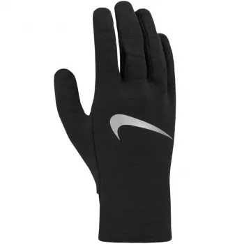 Vyriškos Nike Therma-Fit bėgimo pirštinės, juodos, L dydžio