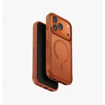UNIQ Veren MagClick įkrovimo dėklas, skirtas iPhone 17 Pro - oranžinė