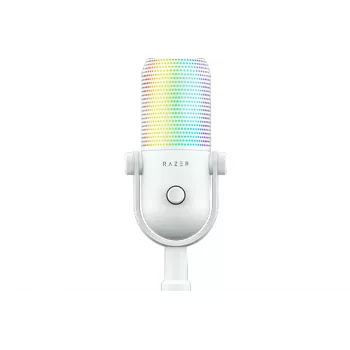 RAZER Seiren V3 Chroma 32 bit DSP USB kondensatorinis mikrofonas su RGB apšvietimu - Baltas