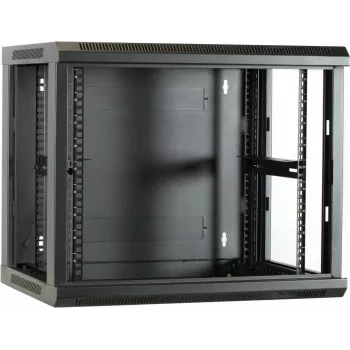 DSIT DS6409 9U sieninis serverių spintos su stiklo durimis, 600x450x500 mm, juoda