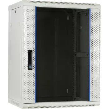 DSIT 15U sieninis serverio kabinetas su stiklo durimis, baltas, 600x450x770 mm (DS6415W)