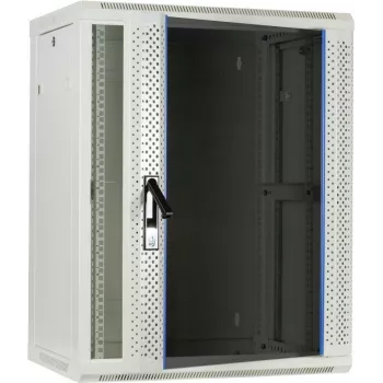 DSIT 15U sieninis serverio kabinetas su stiklo durimis, baltas, 600x450x770 mm (DS6415W)