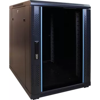 DSIT DS6815 15U 600x800 mm sieninis serverių kabinetas su stiklinėmis durimis, šviesiai pilkas