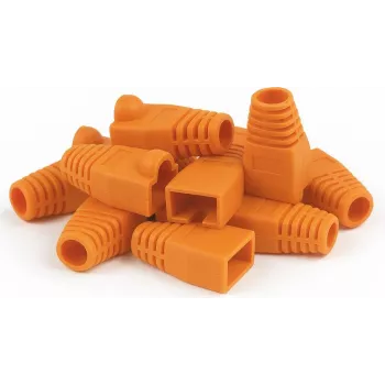 DSIT Danicom RJ45 Boot Orange, 10 vnt. pakuotė – apsauginis gaubtas Ethernet kabeliams
