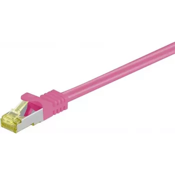 DSIT Cat.7 S/FTP (PiMF) RJ45 tinklo kabelis, rožinis, 15m