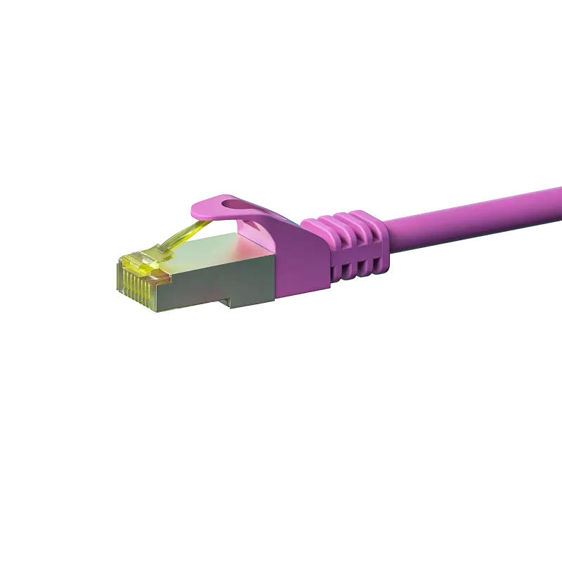 DSIT Cat.7 S/FTP (PiMF) RJ45 tinklo kabelis, rožinis, 15m