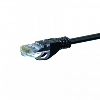 DSIT CAT 6 U/UTP tinklo kabelis, 3 m, juodas, CCA, RJ45, Gigabit Ethernet, 250 MHz, PVC apvalkalas