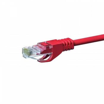 DSIT CAT 5e U/UTP Ethernet Patch Laidas, 0,5 m, raudonas, CCA, RJ45, Gigabit