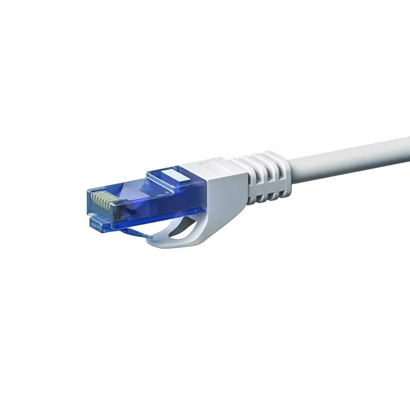 DSIT CAT6a tinklo kabelis 100% varis U/UTP 0,50 m baltas (DC-U6A2-005)
