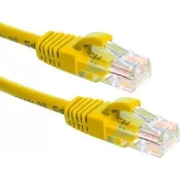 DSIT CAT6a U/UTP 100% vario Ethernet trumpiklis, 1,5 m, geltonas
