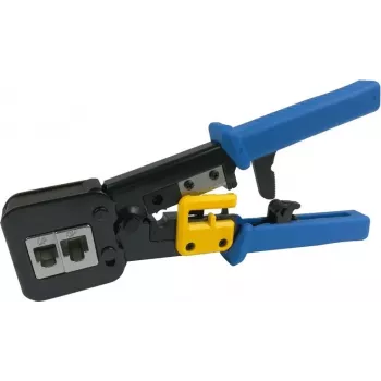 DSIT Pass-Through RJ45 užspaudimo įrankis su kabelių pjaustytuvu ir nuėmikliu (DC-TOOL-RJ45-PT)