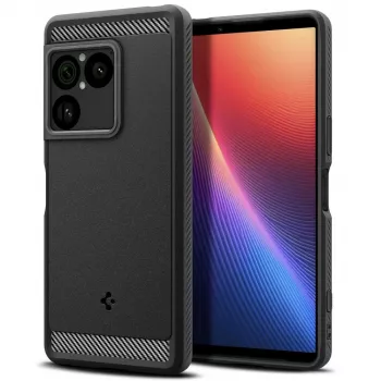 SPIGEN Rugged Armor dėklas Sony Xperia 1 V matinė juoda