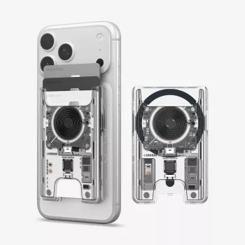 SPIGEN Ultra Hybrid Wallet MagSafe magnetinis kortelių laikiklis NEO One - juoda