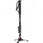 Manfrotto MVMXPROA4 XPRO Monopod+ aliumininis 4 sekcijų video monopodo stovas su FluidTech pagrindu, juodas