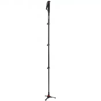 Manfrotto MVMXPROA4 XPRO Monopod+ aliumininis 4 sekcijų video monopodo stovas su FluidTech pagrindu, juodas