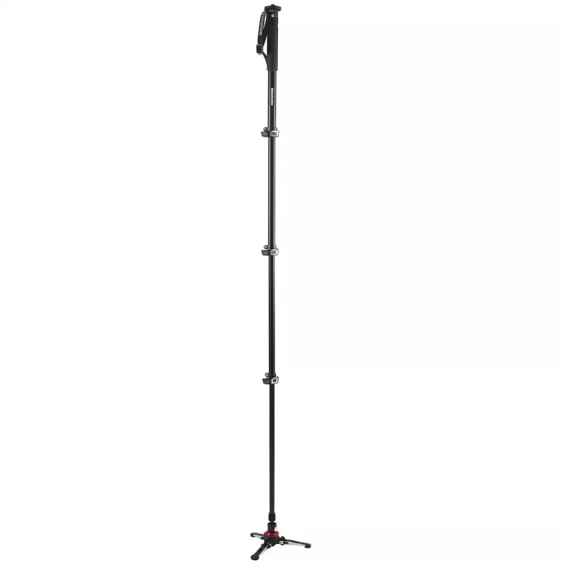 Manfrotto MVMXPROA4 XPRO Monopod+ aliumininis 4 sekcijų video monopodo stovas su FluidTech pagrindu, juodas