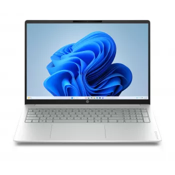 HP OmniBook 3 16 colių 2K OLED nešiojamasis kompiuteris - Intel Core 3 100U, 8GB RAM, 256GB SSD, Windows 11 Home, sidabrinis
