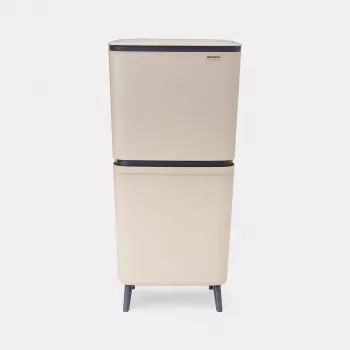 Brabantia SortUp Hi atliekų konteineris 20+25L, smėlio spalvos