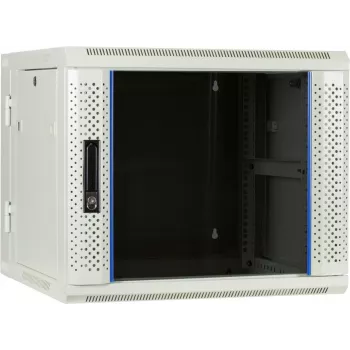 DSIT 9U reversibilus sieninis serverių kabinetas su stiklo durimis, baltas, 600x600x501 mm (DS6609W-DOUBLE)