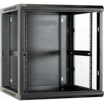 DSIT DS6612 12U sieninis serverių kabinetas su stiklo durimis, 600x600x635 mm, juodos spalvos