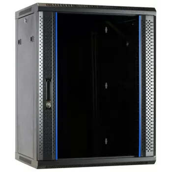 DSIT DS6615 15U sieninis serverių spintos su stiklo durimis, 600x600x770 mm, juoda