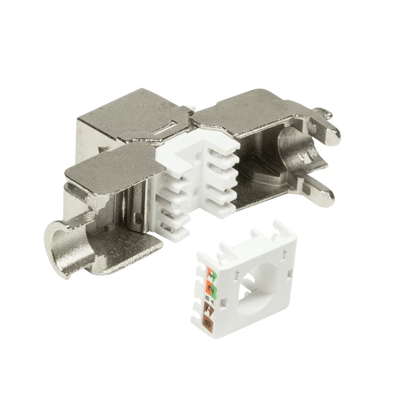 DSIT CAT6a STP Keystone Jack Toolless RJ45 modulis