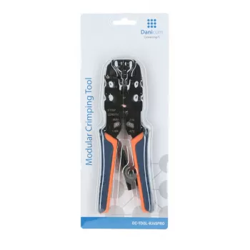 DSIT DC-TOOL-RJ45PRO profesionalus crimping įrankis RJ45 jungtims su kabelio pjaustytuvu ir nuėmikliu