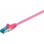 DSIT CAT 6a S/FTP LSOH 0,25 m trumpasis jungiamasis kabelis, rožinis