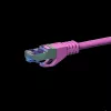DSIT CAT 6a S/FTP LSOH 0,25 m trumpasis jungiamasis kabelis, rožinis