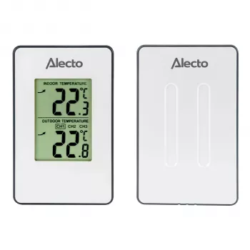 ALECTO WS-1050 belaidė meteorologinė stotis su lauko davikliu, balta