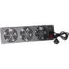DSIT DS-FAN3FRONT 3U stelažo ventiliatorių blokas su 3 ventiliatoriais 19 colių stelažams, juodas