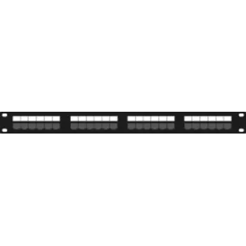 DSIT DS-Patch6a-24UTP 24 prievadų CAT6a UTP skydelis, 19 inch 1U, 10GbE, PoE+
