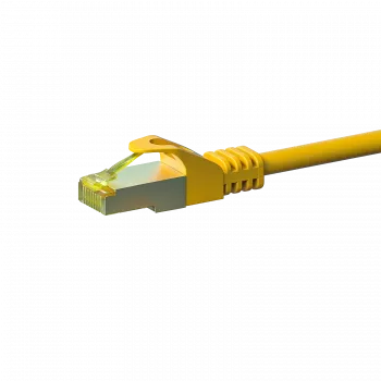 DSIT Cat.7 S/FTP PiMF tinklo jungiamasis laidas, RJ45, geltonas, 0,25 m