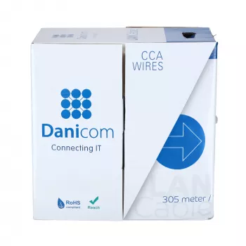 DSIT CAT5e FTP tinklo kabelis AWG 26/7 lankstus 305m pilkas CCA