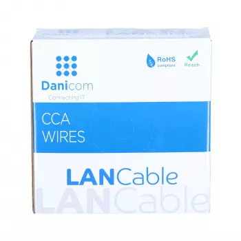 DSIT CAT6 S/FTP 50 m laidas ant ritės, pilkas, CCA (DC-SFTP6CCA50-GRY)