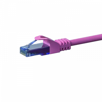 DSIT CAT6a U/UTP 100% vario trumpasis sujungimo laidas, 0,15 m, rožinis