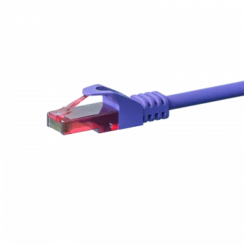 DSIT CAT6 U/UTP tinklo jungiamasis kabelis, 0,25 m, violetinis, 100% varis, RJ45, Gigabit Ethernet, Snagless