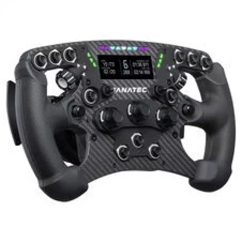 Fanatec ClubSport Formula V3 vairas, 290 mm, 2,7 inch OLED ekranas, RGB RevLED, magnetiniai perjungikliai, anglies pluoštas, Alcantara, juodas