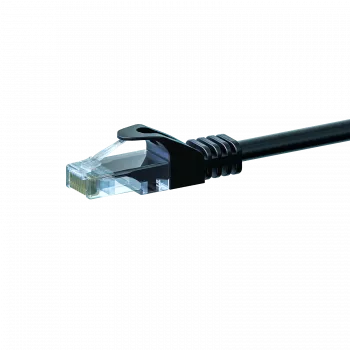 DSIT CAT5e U/UTP tinklo kabelis, 0,5 m, juodas, 100% varis, RJ45, Gigabit Ethernet, PVC apvalkalas